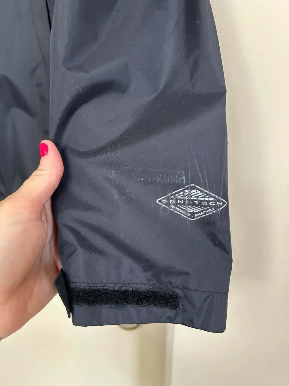 Columbia Women's Arcadia II Omni-Tech Waterproof Hooded Rain Jacket Black Size X